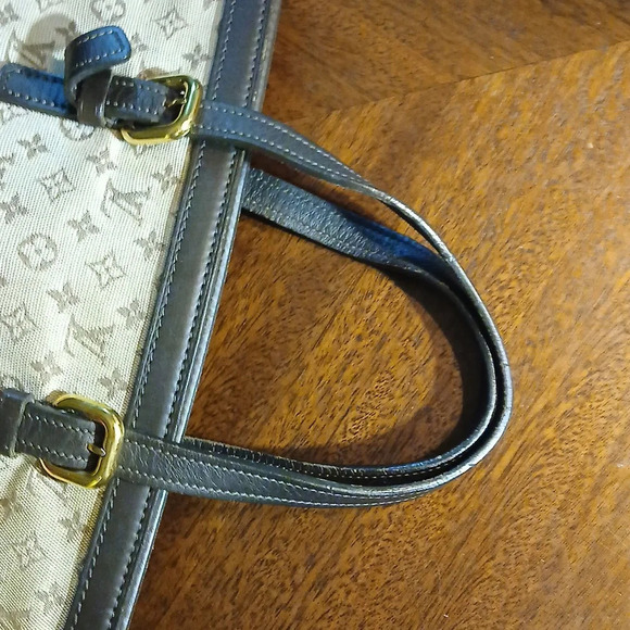 AUTHENTIC LOUIS VUITTON MONOGRAM CANVAS LEATHER BROWN AND TAN BAG - Picture 11 of 16